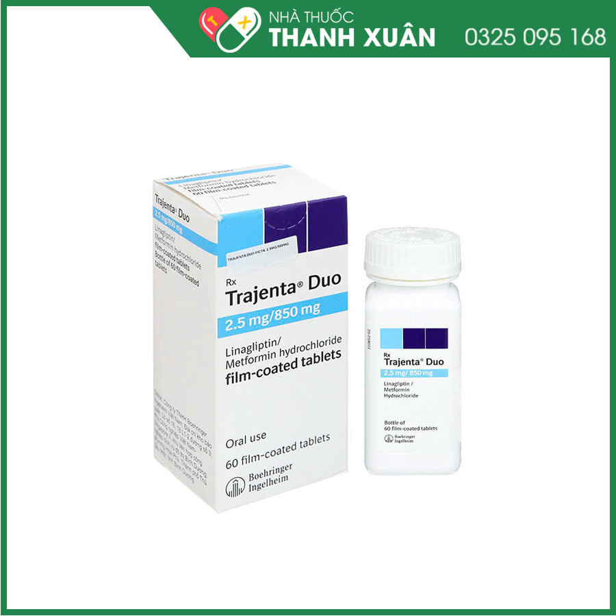 Trajenta Duo 2,5mg/850mg thuốc điều trị đái tháo đường tuýp 2